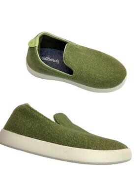 Allbirds Kids Smallbirds Green Merino Wool Lounger Slip On Shoes Boys Size T12